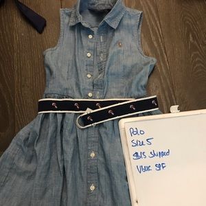 Polo dress w belt